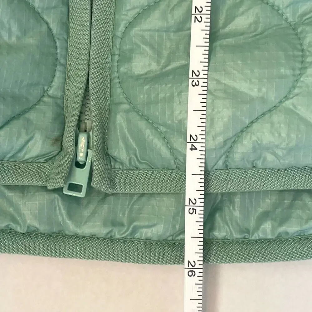 J. Crew Lightweight Mint Green Quilted Outdoor Puffer Vest, Athleisure, S